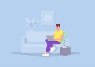 Homeoffice man illustration