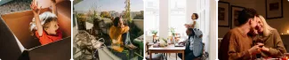 Pictures of people at their home