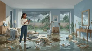maison inondée 