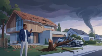 quartier apres passage d'une tornade