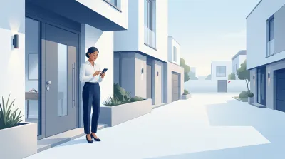 personne coincée devant sa porte d'entrée