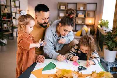 famille qui dessine